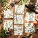 6 x Frienda 12 Pcs Wildflower Cocktail Coaster 6'' x 6" Spring Floral Reusable Fabric Coaster Washable Square Dinner Towel for Drink Coffee Bridal Shower Bachelorette Party Decoration