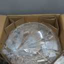 Gold Crystal Fandelier Ceiling Fans with Lights, 20" Gold Flower Chandelier Ceiling Fan with Light Remote Control, Caged Mid-Century with 6 Speeds for Bedroom, Nursery, Living Room (Clear)