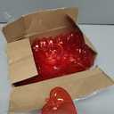 Blvochnnt 30 Pack Valentine Hearts Plastic Filled Candy Box with Cards Wires Sets,2.6 Inch Red Heart Shaped Fillable Hanging Ornament Container for Valentine Party Favor,Birthday,Wedding Supplies