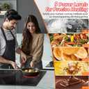 AMZCHEF Electric Cooktop 30 Inch,5 Burners Built-in Electric Stove Top,Max 9000W Ceramic Glass Countertop with Touch Control,9 Heating Level,Triple Zone,Safety Lock