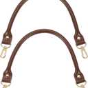 uxcell Leather Purse Strap, 2Pcs 400mm/15.75" Cowhide Purse Replacement Handle for Women's Handbag Underarm Bag Tote (Dark Brown)
