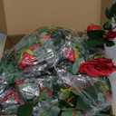 5.9FT Bendable Rose Flower Garlands, Artificial Silk Wild Roses Vine Hanging Flowers for Wall Fireplace Fence Table centerpieces Trellis Wedding Indoor Outdoor Spring Decor (Red, 2)