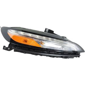 WFLNHB Passenger Side Headlight Assembly Replacement for 2014-2018 Day Running Light Chrome Clear