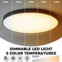 Bonlux Ceiling Fan LED Light Replacement, 6.69 inch 36W 5CCT Dimmable LED Light Kit with Remote, Retrofit Kit for Flush Mounts, 2-Pack