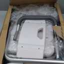 Vaunn Medical Deluxe Spa Shower Chair with Arms and Back, Bath Seat for Seniors, 350 lbs Max Weight, White With Light Gray Arms