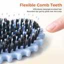 2 x Curly Hair Brush, Curl Defining Brush with Soft Boar Bristles for Combing, Shaping, and Styling Curly Hair Suitable for All Women and Men with Wet & Dry Hair(Blue)