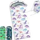 Kids Sleeping Bags - Camping Sleeping Bags with Carry Bag - Compact Sleeping Bag for Hiking, Backpacking 3 Season Warm & Cool Weather, Lightweight Waterproof Outdoor Travel for Boys Girls