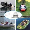 3 x Inflatable Boat Air Valve, 2pcs Air Valve Inflatable Boat Spiral Air Plugs One-Way Inflation Replacement Screw Boston Valve for Boats Rubber Dinghy Raft Kayak Pool Boat Airbeds (White)