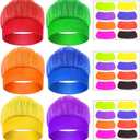 6Pcs Hairy Headbands Trolls Flowy Crazy Hair & Stickers - Spirit Week Accessory Sports Cheering Headwear Costume Props (Mixed Colors)
