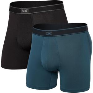 SAXX Underwear Co. Men's Daytripper Comfort Stretch Boxer Brief Fly 2-Pack (M)