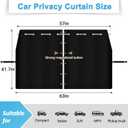 ZATOOTO Car Divider Curtain, Car Privacy Curtains with Pole Backseat Blackout Curtain for Car Camping Travel and Breaks, Lengths Adjustable for Most Cars, Sedan, Vans, SUVs (5.25 ft * 3.48 ft)