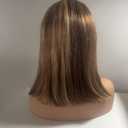 13 * 4 Lace Front Bob Wigs Human Hair 14 Inch Straight 4/27 Highlight Pre-Plucked Glueless Wig For Women