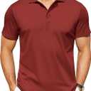 COOFANDY Mens Cotton Polo Shirts Collared Short Sleeve Quick Drying Golf Shirts Moisture Wicking Tshirts