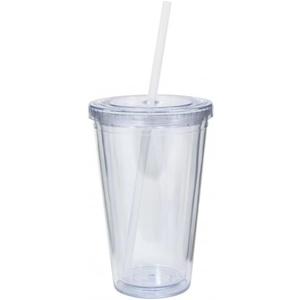 Water Bottle, 650ml Ice Coffee Cups, Clear Tumblers with Lid and Straw, Clear Tumbler, Reusable Plastic Cups for Ice Water Juice Tea Milk