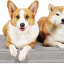 Outdoor Indestructible Dog Bed - Orthopedic Memory Foam Dog Bed with Waterproof & Non-Slip Bottom, Chew Proof Crate Bed for Medium & Large Dogs, 36"27"3.5" Grey