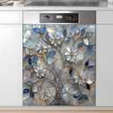 Dishwasher Magnet Sticker Cover Panel Decal Refrigerator Magnetic Sticker Decorative for Kitchen Decoration,Fridge Door Cover,Home Appliances Decor Stickers 23"x26"