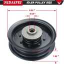 532196104 Idler Pulley Replaces 532197380 197380 196104 for Husqvarna 48" 54" Z248F, YTH2348, YTH24V48, YTH24K48, MZ54, Z254F, RZ5424, RZ5426, LGT2654, YTH24V54, Z246, RZ4623 Tractor
