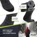 Alvada Mens Merino Wool Crew Socks Thermal and Warm Socks for Winter Work Hiking Running 3 Pairs (Small-Medium)