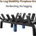 AMAGABELI GARDEN & HOME Fireplace Grate Log Holder 24 Inch Firewood Burning Rack Heavy Duty Wrought Iron Solid Steel for Chimney Hearth Fire Pit Outdoor Kindling Tools Wood Stove Accessories