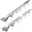 Stove Gap Covers Stainless Steel 2 Packs, 13.8"-27.5" Retractable Range Gap Cover, Heat-Resistant Stove Gap Filler, Cooktop Trim Kit, Stove Guard for Even Surface - Silver