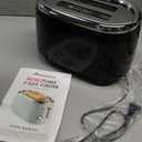 MELLERHOME Retro Toaster 2 Slice, 7 Browning Levels, 3 Functions (Reheat, Defrost, Cancel), Removable Crumb Tray, Under Base Cord Storage, Black Toaster Kitchen Appliances
