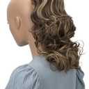 CAISHA 12" Hair Piece Braid Ponytail Extension Voluminous Wavy Red Brown Blonde Mix PH214