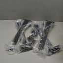 12 Pack - 12 inch Black Hidden L Shelf Bracket (1/5 Inch Thicked) Iron Floating Shelf Brackets Rustic Industrial Metal Brackets for Shelf Support