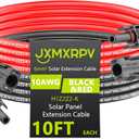 10Ft 10AWG Solar Cable Extension with Tool-Free Solar Connectors, Solar Wire, IP68 Waterproof PV Cable, Solar Panel Extension Cable 10Gauge for Home Boat RV Solar Panels(10ft)