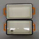 Enameled Cast Iron Loaf Pan with Lid, Best Bread Oven, Bread Loaf Pans for Baking Homemade Sourdough Bread 9x5, 2 Piece set, Flame