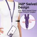 2 x saxsion Adjustable Phone Lanyard with Fishing Line Core, 360 Swivel Crossbody & Neck Strap for Camera, walkie talkie