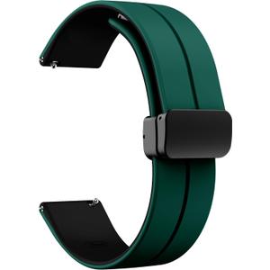 Magnetic Watch Band 22mm 20mm 19mm 18mm 16mm With Quick Release Soft Silicone Sport Watch Band for Men Women, Magnetic Silicone Replacement Strap
