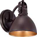 Outdoor Wall Lights, 1 Pack Exterior Farmhouse Barn Light Fixtures, Outdoor Wall Mount Lighting Fixtures, AntiRust Water Resistant Exterior Light for Porch Patio Doorway Garage (Oil Rubbed Bronze)