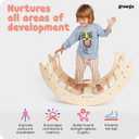 Climbing Arch for Toddlers, Multiuse Montessori Climber, Toddler Rocker, Wooden Balance Board, Toy Storage, Easy to Assemble Play Gym - Detailed Guide Included, Perfect for Active Play