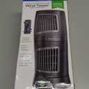 Lasko 12" Twist-Top 3-Speed Portable Tower Table Fan Widespread Oscillation for Bedroom, Office, Black, 4911