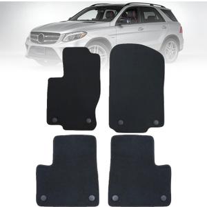 GXARTS All-Weather Floor Mats Carpet Full Set Fit for Mercedes-Benz GLE43 GLE63 GLE350 GLE400 GLE450 GLE500 GLS63 GLS450 2012 2013 2014 2015 2016 2017 2018 | Velour, Anti Sliding Back