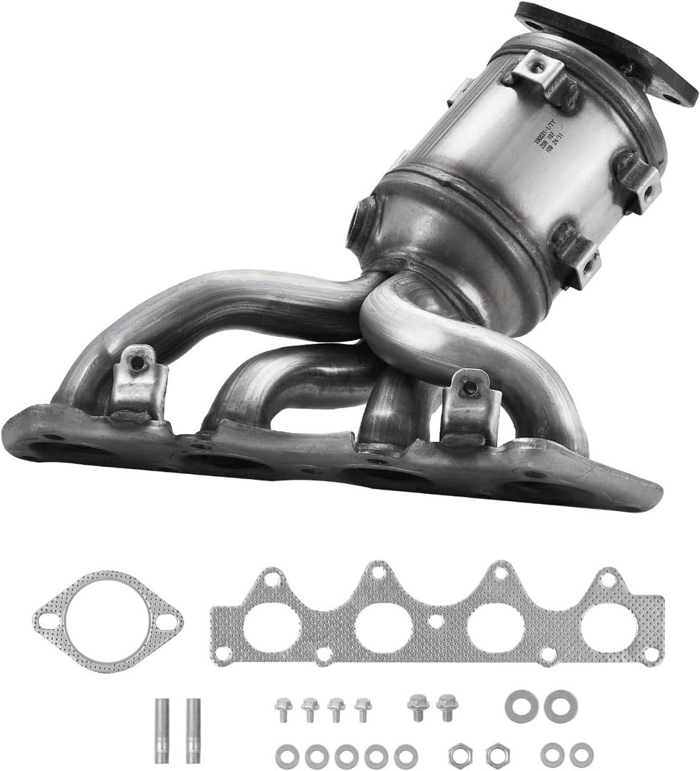 VEVOR Catalytic Converter, Compatible with Kia Soul Rio/Hyundai Veloster Accent, 1.6L L4, Front, Replacement OE 674-891, 16680, Stainless Steel High Flow Converter, for Exhaust Gas Purification