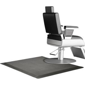Crablux Salon Floor Mat Anti Fatigue for Stylist, 35.8"x27.9" Barber Floor Mats Black Hair Mats for Hairdresser Standing, 1/2" Thick Square Base for Salon Chair Barbershop Hairdressing Equipment
