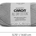 Caron All Day Cotton - 3 Pack of 173 Yards/3.52 oz White Shirt 100% Mercerized Cotton Yarn