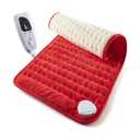 Heating Pad,Electric Heating Pads for Back,Neck,Abdomen,Moist Heating Pad for Shoulder,Knee,Arms,Legs,Dry/Moist Heat & Auto Shut Off,Birthday Gifts for Men and Women(Dark Red, 24''×12'')