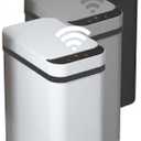 3 PACK - Bathroom Trash Can with Lid - 2.5 Gallon Automatic Trash Cans Touchless - Bedroom, Office - Small Smart Garbage Can - Electric, Narrow - Motion Sensor Trash can Bathroom (Matte Black, Gray & White)