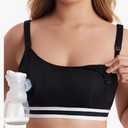 Momcozy Pumping Bra Hands Free, Breast Pump Bra with Widened Band, Pumping Nursing Bra in One, Adjustable Straps, 2XL