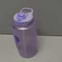 ZULU Goals 64oz Half Gallon Plastic Water Bottle with Straw and Time Marker | Large Reusable Jug with Handle and Leak Proof Lid for All Day Hydration, Gym and Outdoors, Gift Ready, Violet