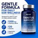 HerbX Tinnitus Support Ear Health Support, Gentle Formula, 120 Capsules