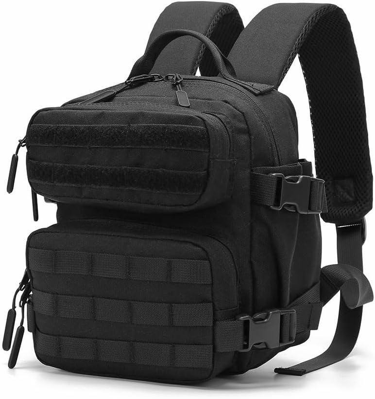 9L Mini Backpack for Men and Women, Small Backpack for Gym Hiking Travel Sports Running (Black)