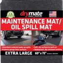 Drymate Premium Maintenance Mat Oil Spill Garage Floor Mat (60" x 72"), Absorbent, Waterproof, Contains Liquids, Protects Garage Surface or Driveway, Reusable, Washable, Durable (USA Made) : Automotive