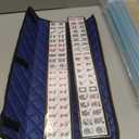 TIASUSAN American Mahjong Game Set, 166 White Tiles, Blue Printed Bag with Entire Accessories, 4 All-in-One Rack/Pushers, Mahjong Tiles Set, 21.2x10.6x5 inches