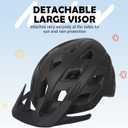 Kids Bike Helmet, Adjustable for Youth Toddler Boys & Girls, Child Helmets with Visor for Skating Cycling Scooter (Black, S: 48-54 cm / 18.9"-21.3")