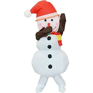 Inflatable Christmas Santa Claus Costume Plus Size Unisex Adult Snowman Inflatable Costume Funny Festive Blow Up Suit