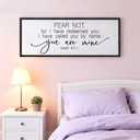 Fear Not for I Have Redeemed You Sign Framed Wall Art, 40''15'' Rustic Religious Christian Isaiah 43:1 Bible Verse Sign, Horizontal Holy Inspirational Catholic Scripture Decor