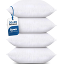 Utopia Bedding Throw Pillows (Set of 4, White), 20 x 20 Inches Pillows for Sofa, Bed and Couch Decorative Stuffer Pillow
